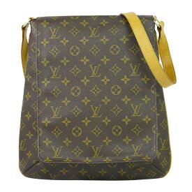 本物 ルイヴィトン LOUIS VUITTON LV ミュゼット モノグラム ショルダーバッグ ポシェット ブラウン M51256 Musette ビトン バッグ 中古・
