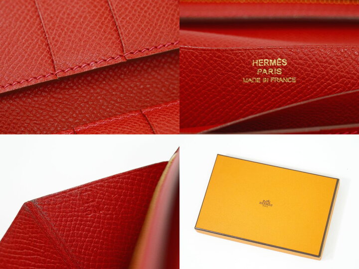 楽天市場】本物 エルメス HERMES ベアン 2PLIS デュプリ 長財布 ロング 