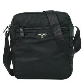 本物 プラダ PRADA ナイロン ショルダーバッグ ポシェット ブラック バッグ 中古・