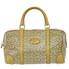 本物 セリーヌ CELINE Cサルキー ボストンバッグ ハンドバッグ PVC ベージュ Sulky バッグ 中古・
