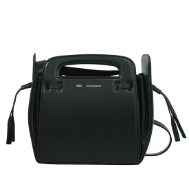 本物 アミ パリス AMI PARIS アコーディオン 2WAY ショルダーバッグ ハンドバッグ ポシェット レザー ブラック バッグ 中古・