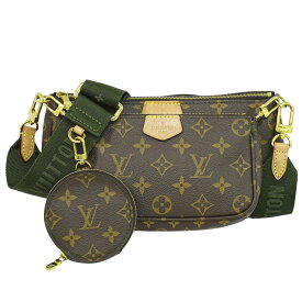 本物 ルイヴィトン LOUIS VUITTON LV ミュルティ ポシェット アクセソワール モノグラム ショルダーバッグ ポシェット ブラウン M44813 ビトン バッグ 中古・