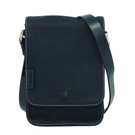 本物 フェンディ FENDI キャンバス ショルダーバッグ ポシェット ネイビー 16071 バッグ 中古・