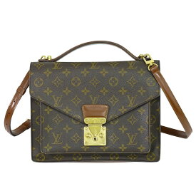 本物 ルイヴィトン LOUIS VUITTON LV モンソー モノグラム 2WAY ショルダーバッグ ハンドバッグ ブラウン M51185 ビトン バッグ 中古・