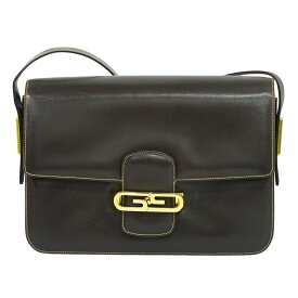 本物 グッチ GUCCI オールドグッチ ショルダーバッグ レザー ブラウン バッグ 中古・