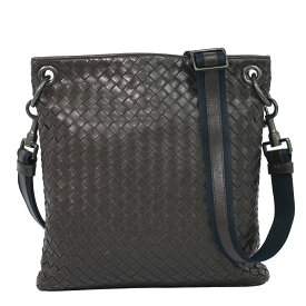 本物 ボッテガ ヴェネタ BOTTEGA VENETA イントレチャート ショルダーバッグ ポシェット レザー ブラウン 172736 Intrecciato バッグ 中古・