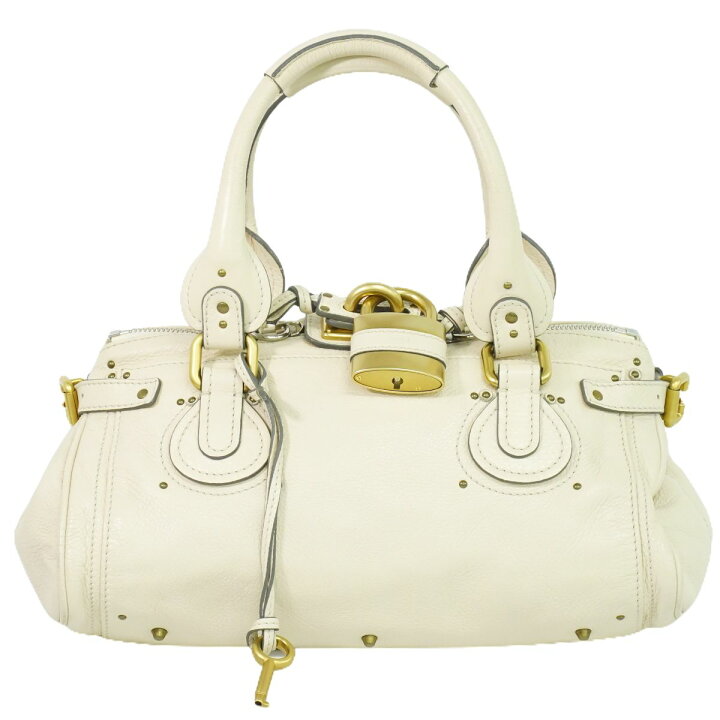 楽天市場】本物 クロエ Chloe パディントン ハンドバッグ レザー オフ 