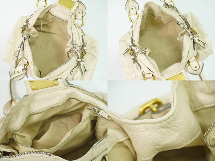 楽天市場】本物 クロエ Chloe パディントン ハンドバッグ レザー オフ 