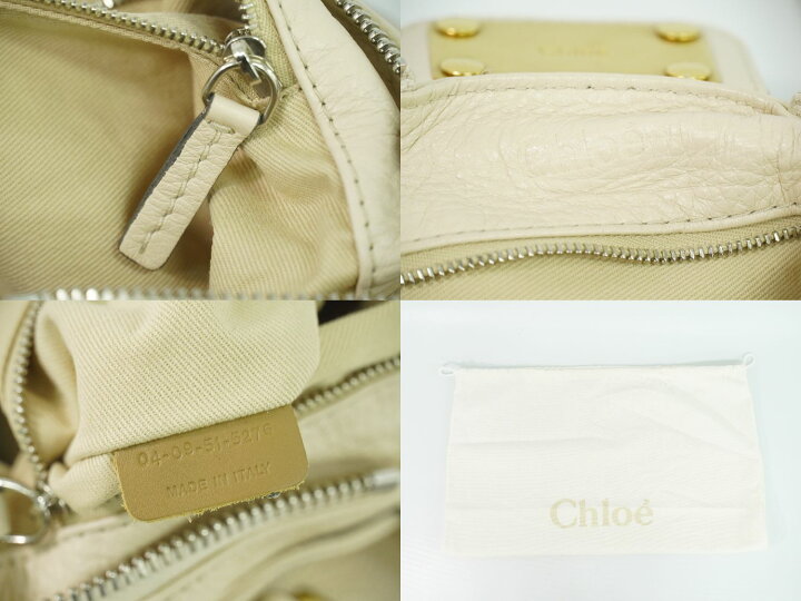 楽天市場】本物 クロエ Chloe パディントン ハンドバッグ レザー オフ  
