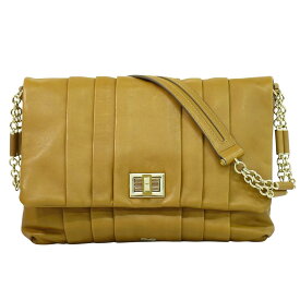 本物 アニヤ ハインドマーチ ANYA HINDMARCH チェーン ショルダーバッグ レザー ブラウン バッグ 中古・