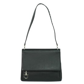 本物 サルヴァトーレ フェラガモ Salvatore Ferragamo ガンチーニ ショルダーバッグ レザー ブラック Gancini バッグ 中古・