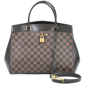 本物 ルイヴィトン LOUIS VUITTON LV リヴォリ MM ダミエ エベヌ 2WAY ショルダーバッグ ハンドバッグ ブラウン N41150 Rivoli ビトン バッグ 中古