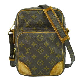 本物 ルイヴィトン LOUIS VUITTON LV アマゾン モノグラム ショルダーバッグ ポシェット ブラウン M45236 Amazon ビトン バッグ 中古