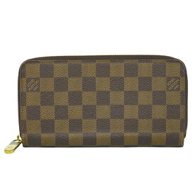 本物 ルイヴィトン LOUIS VUITTON LV 新型 ジッピーウォレット ダミエ エベヌ ラウンドファスナー 長財布 ブラウン N41661 ビトン 財布 ウォレット 中古