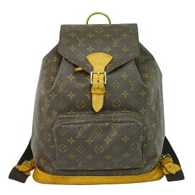 本物 ルイヴィトン LOUIS VUITTON LV モンスリ GM モノグラム リュックサック バックパック ブラウン M51135 ビトン バッグ 中古・
