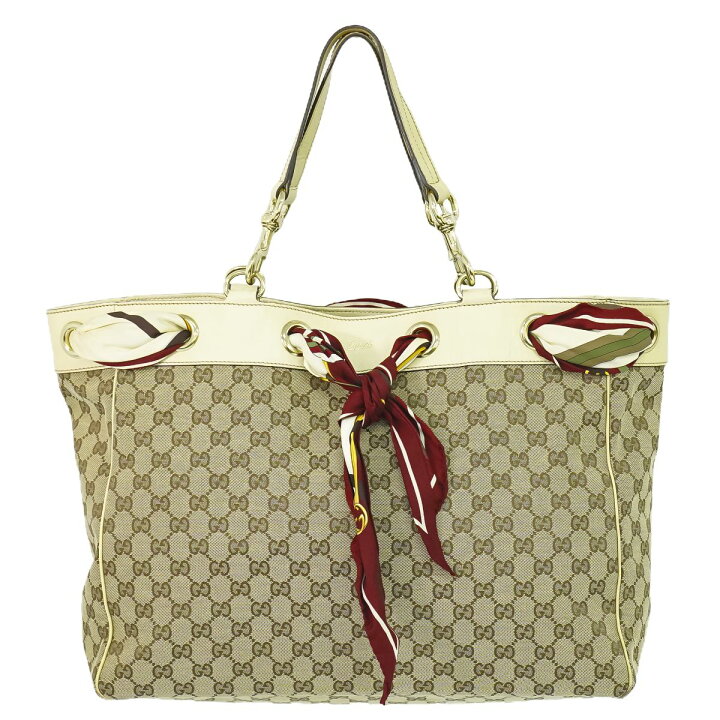 楽天市場】本物 グッチ GUCCI GGキャンバス スカーフ付き トートバッグ 