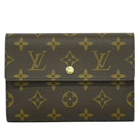本物 ルイヴィトン LOUIS VUITTON LV ポルトトレゾール エテュイシェキエ モノグラム 折財布 ブラウン M61200 ビトン 財布 ウォレット 中古・