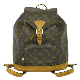 本物 ルイヴィトン LOUIS VUITTON LV モンスリ MM リュックサック バックパック モノグラム ブラウン M51136 ビトン バッグ 中古・