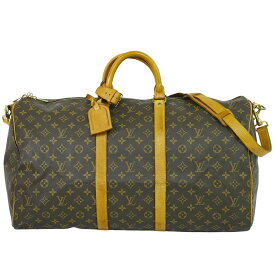 本物 ルイヴィトン LOUIS VUITTON LV キーポルバンドリエール 55 モノグラム 2WAY ボストンバッグ ブラウン M41414 ビトン バッグ 中古・