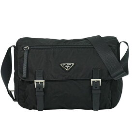 本物 プラダ PRADA ナイロン ショルダーバッグ ポシェット ブラック バッグ 中古・