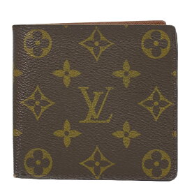 本物 ルイヴィトン LOUIS VUITTON LV ポルトフォイユ マルコ モノグラム 折財布 コンパクトウォレット ブラウン M61675 ビトン 財布 ウォレット 中古