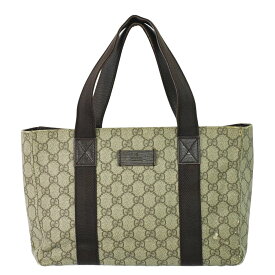 本物 グッチ GUCCI GGスプリーム トートバッグ ハンドバッグ ベージュ 141976 バッグ 中古・