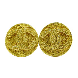 本物 シャネル CHANEL ココマーク イヤリング GP ゴールド メッキ Coco Mark アクセサリー ジュエリー 中古・