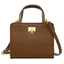 本物 クレージュ Courreges レザー 2WAY ショルダーバッグ ハンドバッグ ポシェット ブラウン バッグ 中古・