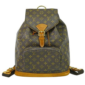 本物 ルイヴィトン LOUIS VUITTON LV モンスリ GM モノグラム リュックサック バックパック ブラウン M51135 ビトン バッグ 中古・