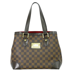本物 ルイヴィトン LOUIS VUITTON LV ハムステッド PM ダミエ エベヌ トートバッグ ハンドバッグ ブラウン N51205 ビトン バッグ 中古・