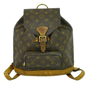 本物 ルイヴィトン LOUIS VUITTON LV モンスリ MM リュックサック バックパック モノグラム ブラウン M51136 ビトン バッグ 中古・