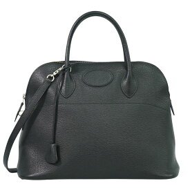 本物 エルメス HERMES ボリード 35 2WAY ショルダーバッグ ハンドバッグ □J刻 2006年 レザー ブラック Bolide バッグ 中古・