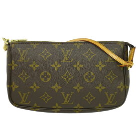 本物 ルイヴィトン LV LOUIS VUITTON ポシェットアクセソワール モノグラム アクセサリーポーチ ハンドバッグ ブラウン M51980 ビトン バッグ 中古・