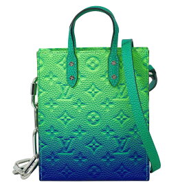 本物 ルイヴィトン LOUIS VUITTON LV サックプラ XS トリヨン イリュージョン 2WAY ショルダーバッグ ブルーヴェール M81221 ビトン 中古・