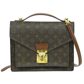 本物 ルイヴィトン LOUIS VUITTON LV モンソー モノグラム 2WAY ショルダーバッグ ハンドバッグ ブラウン M51185 ビトン バッグ 中古・