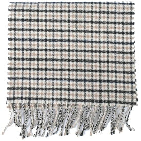 本物 ダンヒル dunhill チェック マフラー ウール カシミヤ ベージュ マルチカラー 服飾小物 中古・