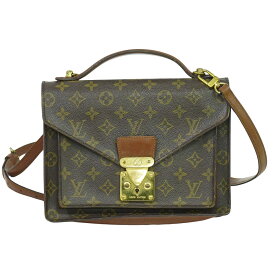 本物 ルイヴィトン LOUIS VUITTON LV モンソー 26 モノグラム 2WAY ショルダーバッグ ハンドバッグ ブラウン M51187 ビトン バッグ 中古・