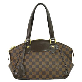 本物 ルイヴィトン LOUIS VUITTON LV ヴェローナ PM ダミエ エベヌ トートバッグ ハンドバッグ ブラウン N41117 Verona ビトン バッグ 中古・