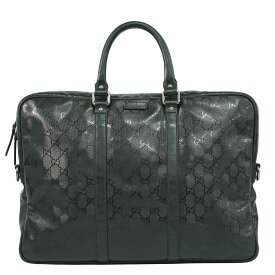 本物 グッチ GUCCI GGインプリメ ビジネスバッグ ハンドバッグ ブラック 201480 バッグ 中古・