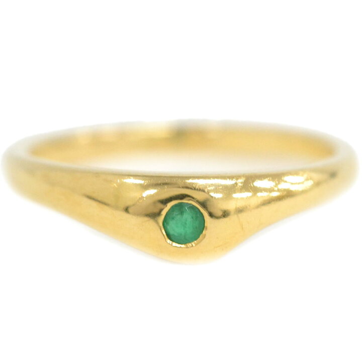楽天市場】本物 ティファニー TIFFANY & Co. エメラルド 18K YG リング 