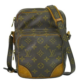 本物 ルイヴィトン LOUIS VUITTON LV アマゾン モノグラム ショルダーバッグ ポシェット ブラウン M45236 Amazon ビトン バッグ 中古