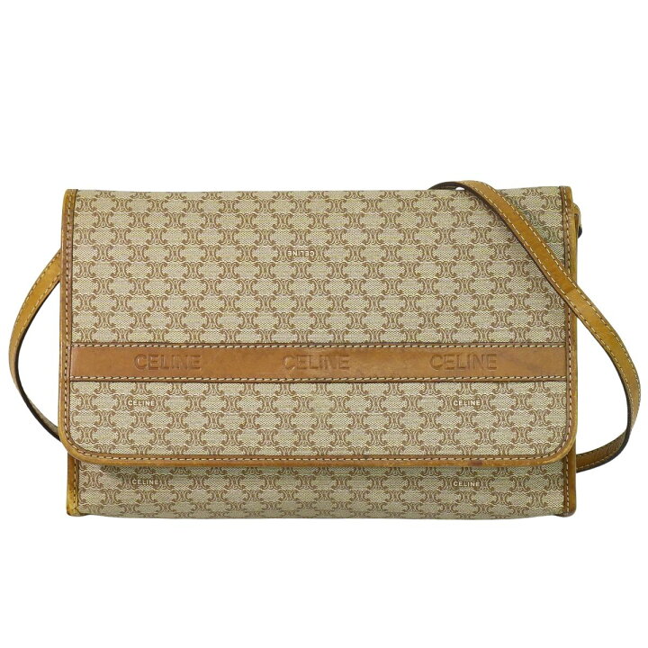 楽天市場】本物 セリーヌ CELINE マカダム ショルダーバッグ  