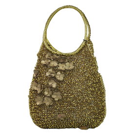 本物 アンテプリマ ANTEPRIMA フラワー モチーフ ワイヤーバッグ ハンドバッグ ビニール ゴールド バッグ 中古・