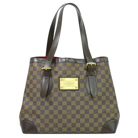 本物 ルイヴィトン LOUIS VUITTON LV ハムステッド MM ダミエ エベヌ トートバッグ ハンドバッグ ブラウン N51204 ビトン バッグ 中古・