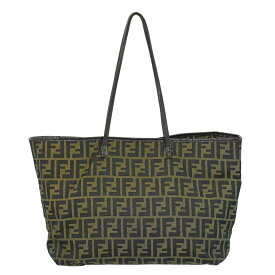 本物 フェンディ FENDI ズッカ ショルダーバッグ トートバッグ キャンバス ブラウン Zucca バッグ 中古・