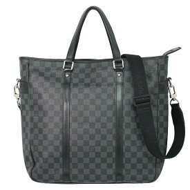本物 ルイヴィトン LOUIS VUITTON LV タダオ ダミエ グラフィット 2WAY ビジネスバッグ ブラック グレー N51192 ビトン バッグ 中古・