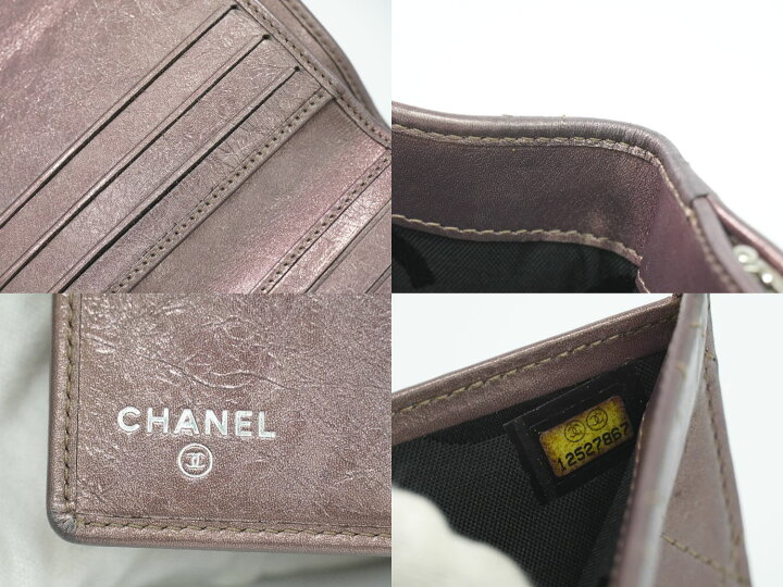 楽天市場】本物 シャネル CHANEL ココマーク カンボンライン 折財布  