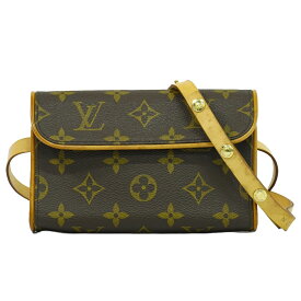 本物 ルイヴィトン LOUIS VUITTON LV ポシェット フロランティーヌ モノグラム ウエストポーチ ブラウン M51855 ビトン バッグ 中古