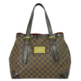 本物 ルイヴィトン LOUIS VUITTON LV ハムステッド MM ダミエ エベヌ トートバッグ ハンドバッグ ブラウン N51204 ビトン バッグ 中古・