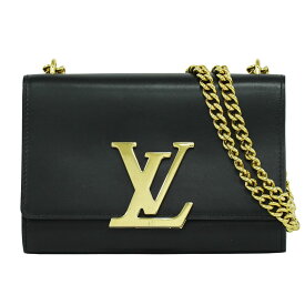本物 ルイヴィトン LOUIS VUITTON LV ポシェットルイーズ MM カーフ レザー ショルダーバッグ ポシェット ブラック M51033 ビトン バッグ 中古・